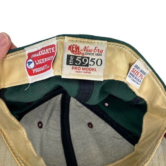 Vintage Washington Huskies Hat New Era Wool 5950 Model Fitted 7 3/8 UW Baseball - Picture 6 of 6